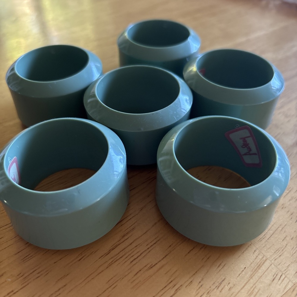 Audrey Green Vintage Napkin Rings Set of 6